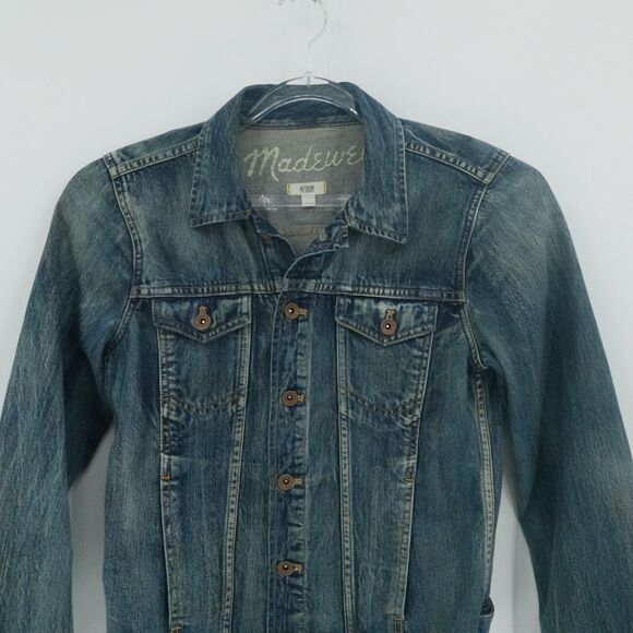 Madewell The Jean Jacket‎ Womens M Storm Cloud Wash Denim Classic 90s Y2K - Picture 6 of 13